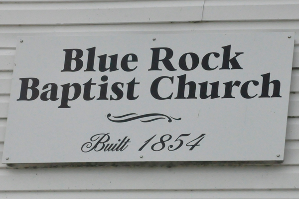 Blue Roack Baptist Church sign